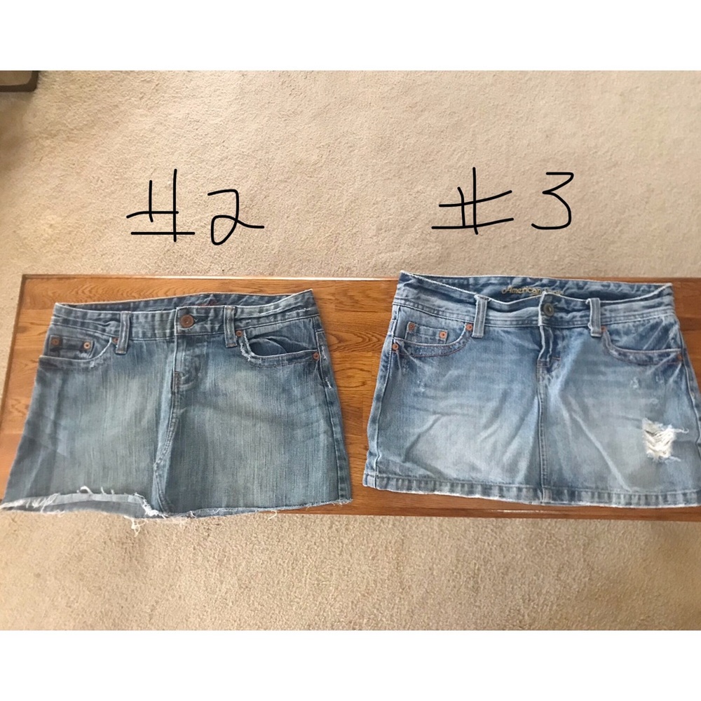 AMERICAN EAGLE - Bundle of 2 // Size 4 - Denim mini skirts
